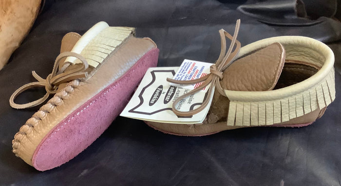 Footskins "Red Dog" and "Barbie" Childs/Youth/Toddler Moccasins
