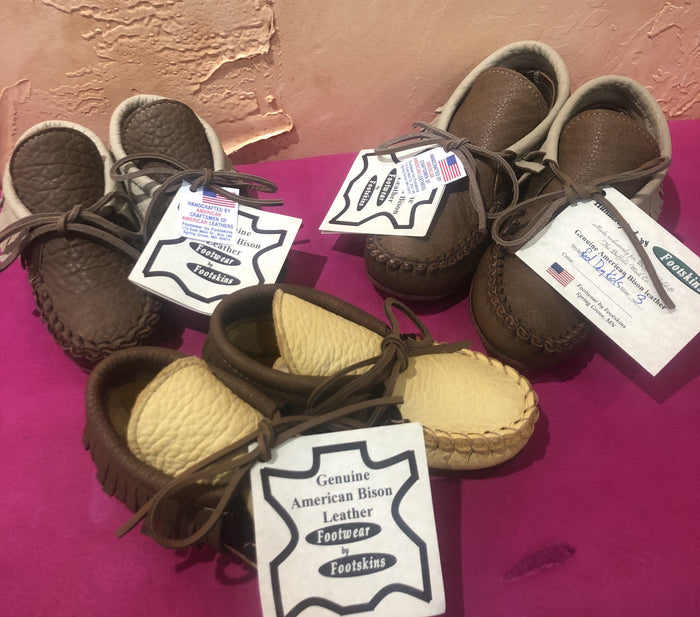 Footskins "Red Dog" and "Barbie" Childs/Youth/Toddler Moccasins