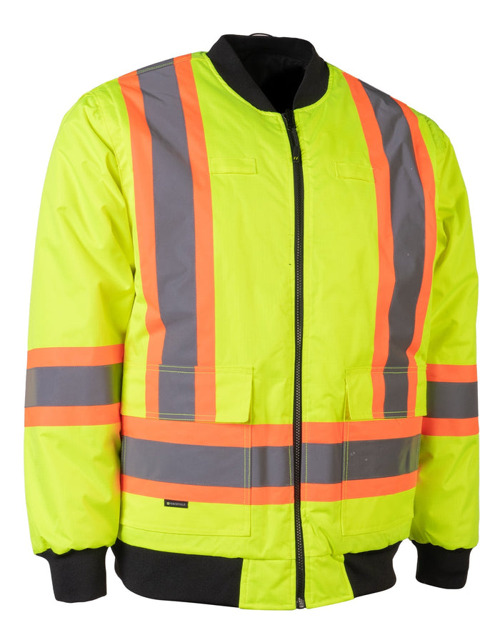Forcefield 7-in-1 Hi Vis Safety Parka (All Lime)