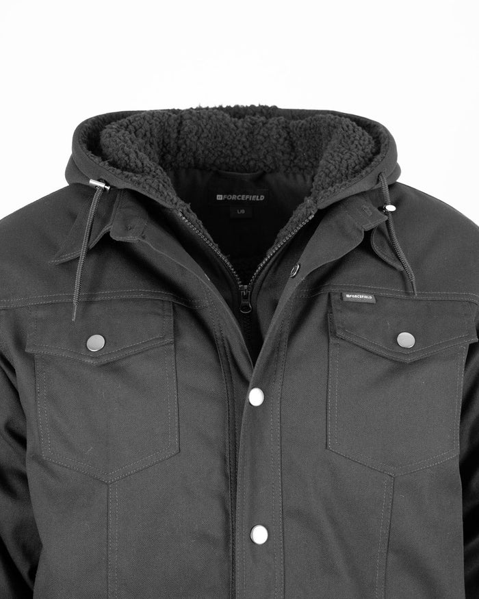 Forcefield Canvas Jacket with Fooler Hoodie and Sherpa Lining