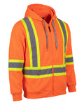 Forcefield Deluxe Hi Vis Safety Hoodie, Attached Hood