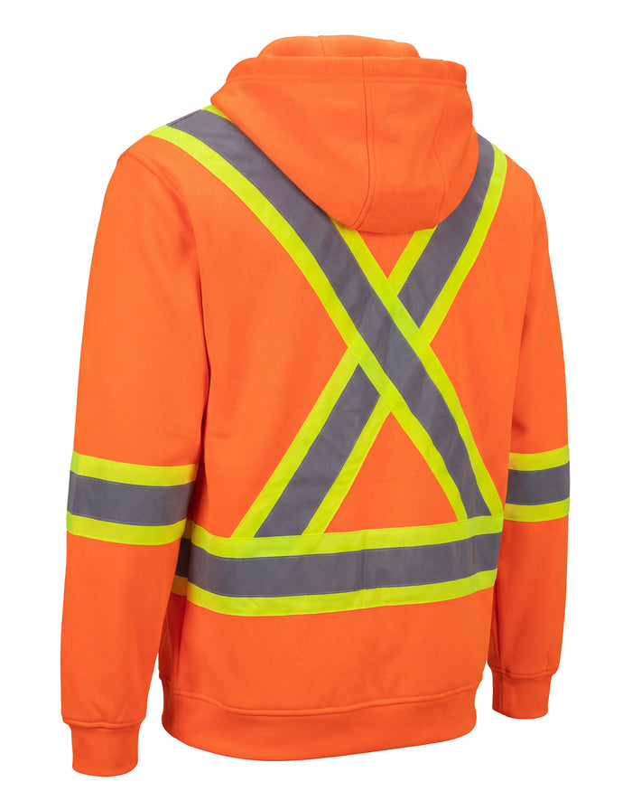 Forcefield Deluxe Hi Vis Safety Hoodie, Attached Hood