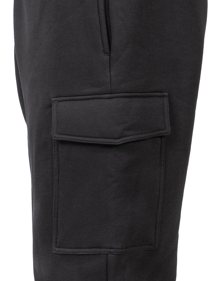 Forcefield Heavyweight Black Cargo Cotton Blend Sweatpants