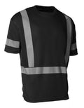 Forcefield Hi Vis Black Crew Neck Short Sleeve Ultrasoft Technical Tee