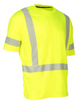Forcefield Hi Vis Lime Crew Neck Short Sleeve Ultrasoft Technical Tee