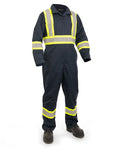 Forcefield Hi Vis Navy Safety Unlined Coverall