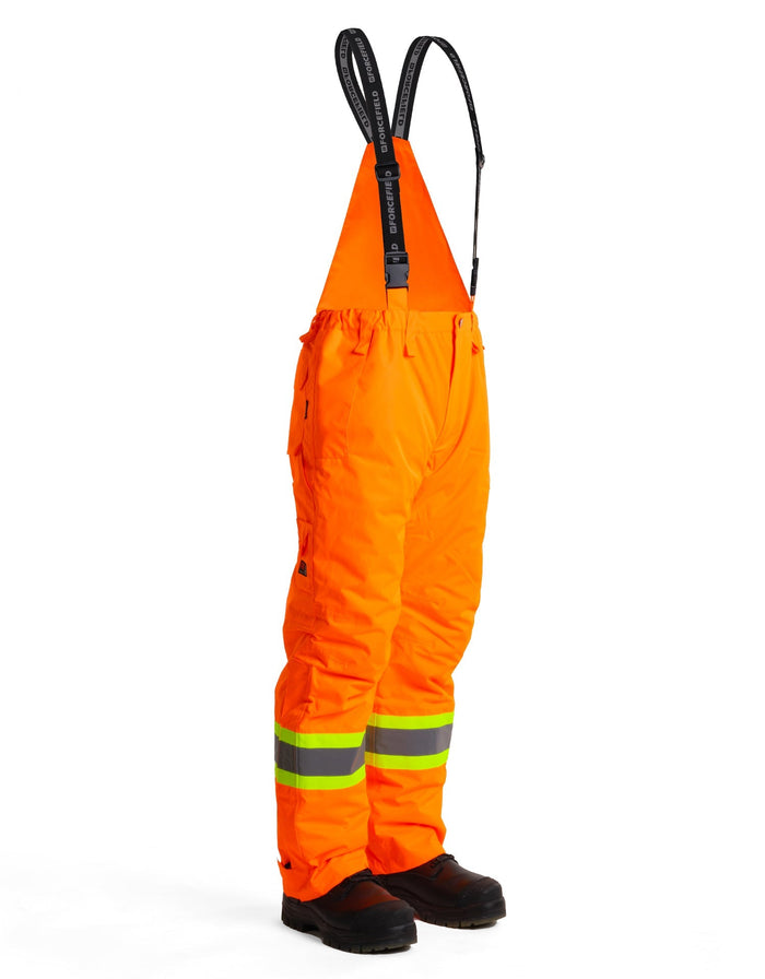 Forcefield Hi-Vis Orange Flame-Resistant (FR) Ripstop Light Weight Bib Pants