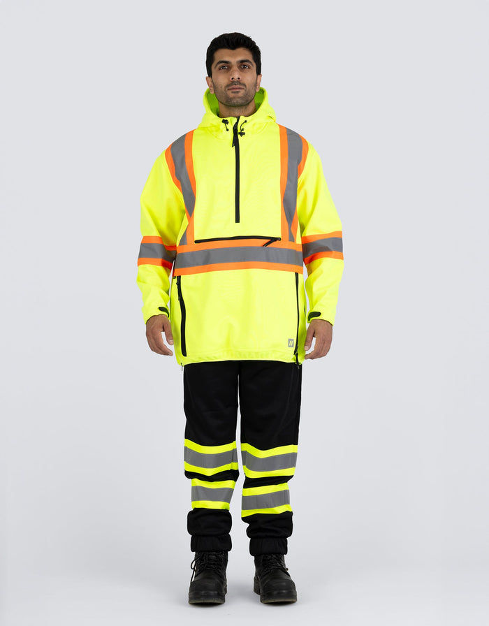Forcefield Hi Vis Safety Anorak Pullover Softshell