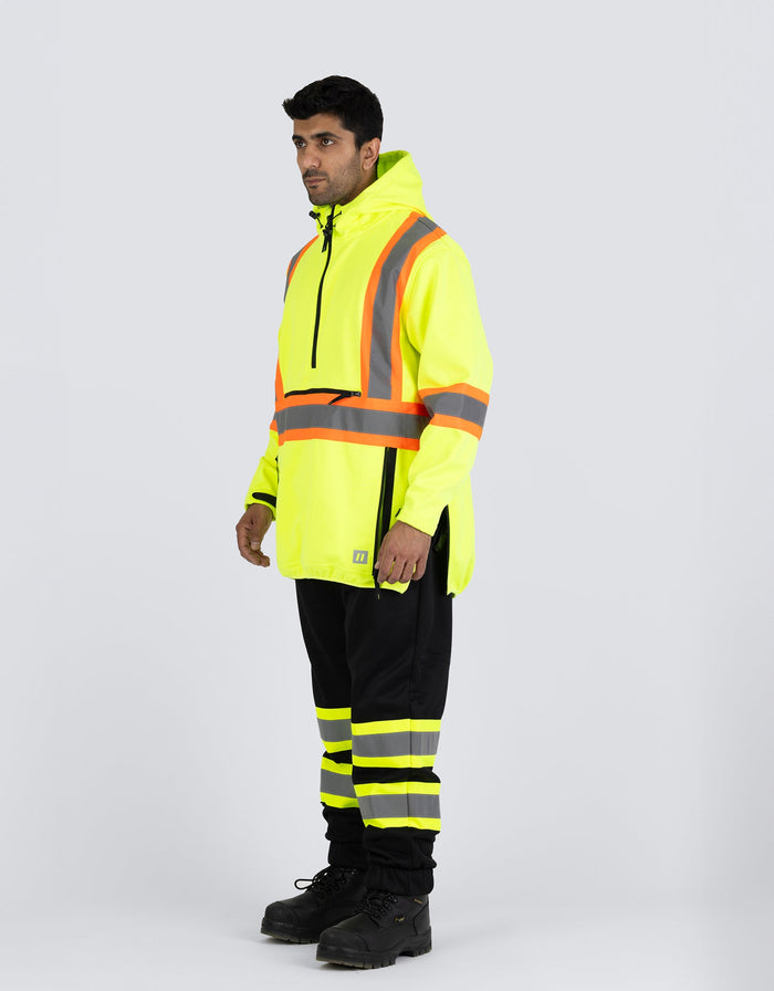 Forcefield Hi Vis Safety Anorak Pullover Softshell