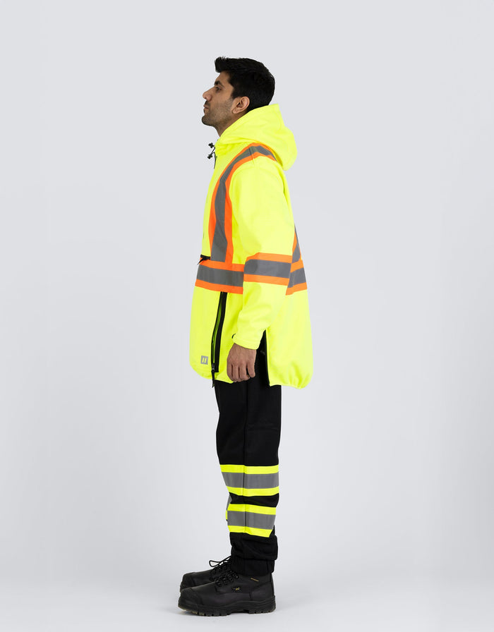 Forcefield Hi Vis Safety Anorak Pullover Softshell