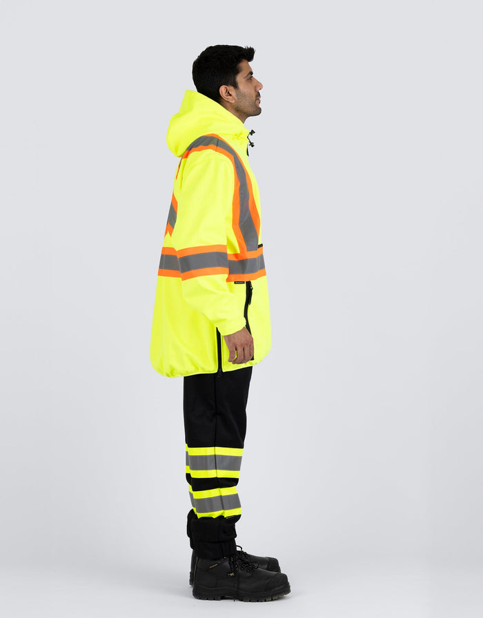 Forcefield Hi Vis Safety Anorak Pullover Softshell