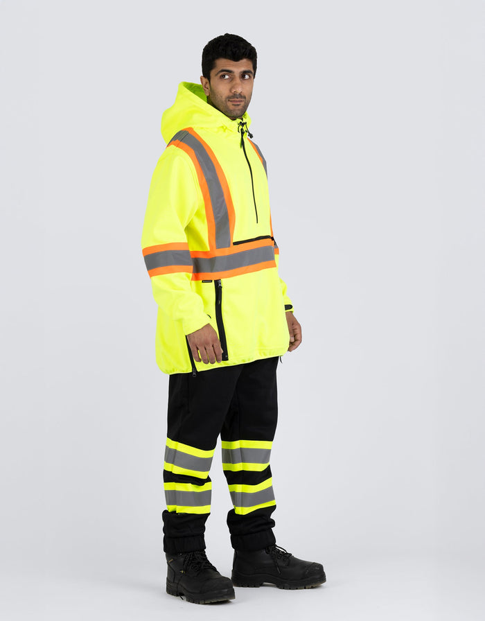 Forcefield Hi Vis Safety Anorak Pullover Softshell
