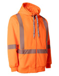 Forcefield Hi Vis Safety Hoodie with Segmented Reflective Tape and Detachable Hood