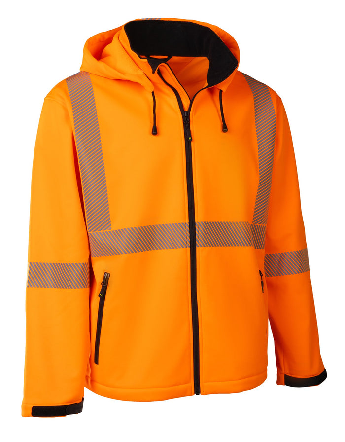 Forcefield Hi Vis Safety Softshell Jacket with Segmented Tape