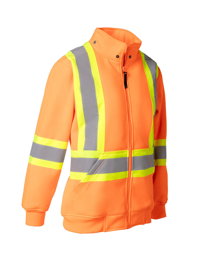 Forcefield Women's Hi Vis Safety Hoodie with Detachable Hood