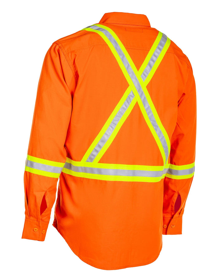 Forcefield Women's Inherent Flame-Resistant Long Sleeve Button Down 6oz Safety Shirt