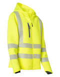 Forcefield Women's Lime Technical Safety Zip-Up Softshell Hoodie