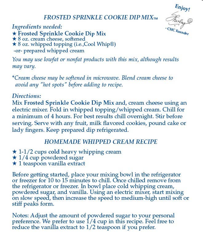 Frosted Sprinkle Cookie Dip Mix