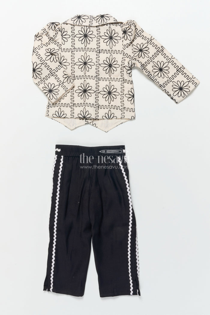 The Nesavu Girls Casual Set Girls Blazer Set for School Functions and Casual Festive Wear Nesavu Nesavu girls embroidered blazer set cultural school functions festive dressing
