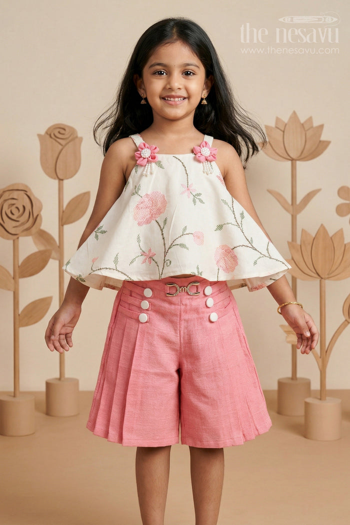 Girls Casual Outfit Set for Summer Outings and Comfortable Everyday Wear