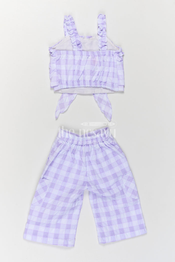 The Nesavu Girls Co-Ord Sets Girls Co Ord Set for Casual Wear and Everyday Outings Nesavu Nesavu girls co ord set for casual wear with rayon cotton stripe design breathable everyday kids outfit
