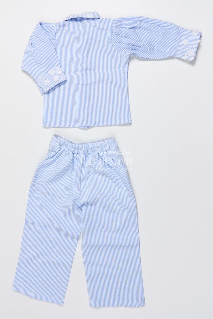The Nesavu Girls Co-Ord Sets Girls Co-Ord Set with Floral Details for Festive School Days Nesavu Nesavu girls cotton blend co-ord set floral embroidery festive school functions