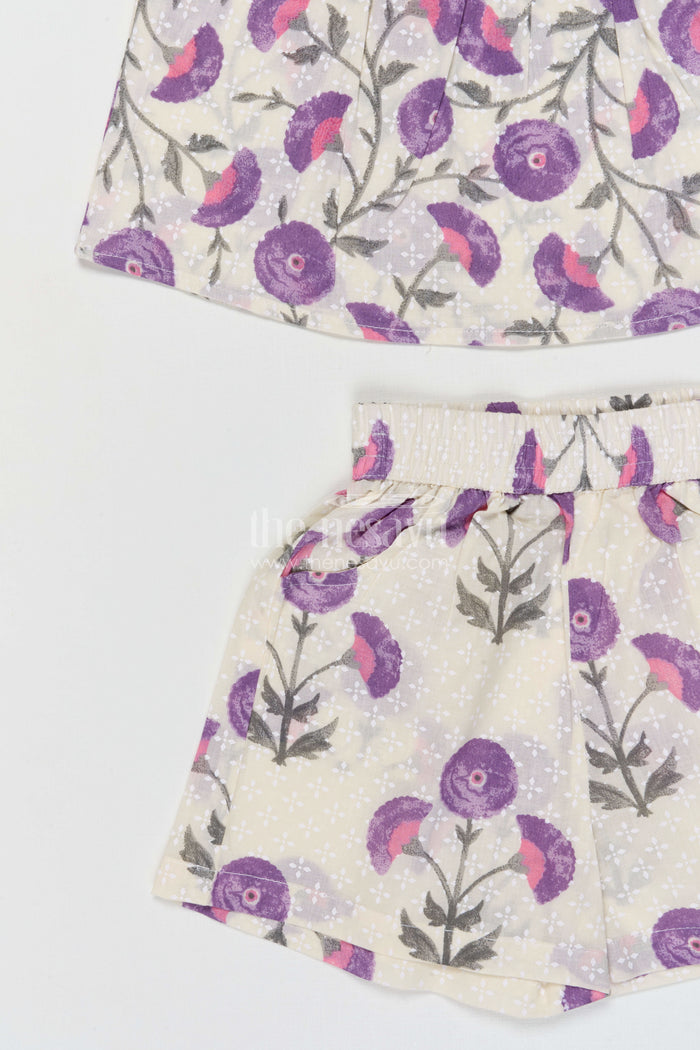 The Nesavu Girls Co-Ord Sets Girls Cotton Co Ord Set for Playdates and Casual Wear Nesavu Nesavu Girls Cotton Co Ord Set With Digital Print For Playdates Summer Outings And Daily Wear