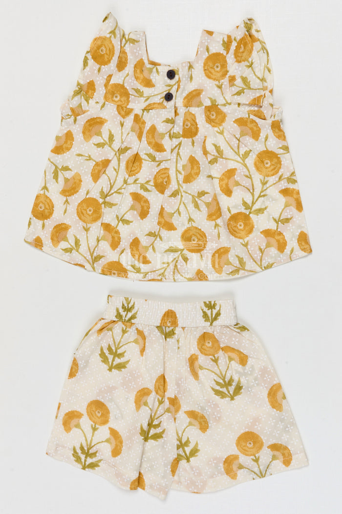 The Nesavu Girls Co-Ord Sets Girls Cotton Co Ord Set for Summer and Outings Nesavu Nesavu Girls Cotton Co Ord Set With Digital Print For Summer Play Outings And Daily Wear