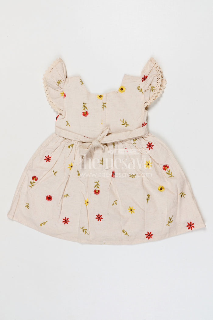 The Nesavu Girls Cotton Frock Girls Cotton Frock for Birthday Parties and Festive Gatherings Nesavu Nesavu girls cotton embroidered frock for birthday parties festive occasions and family celebrations