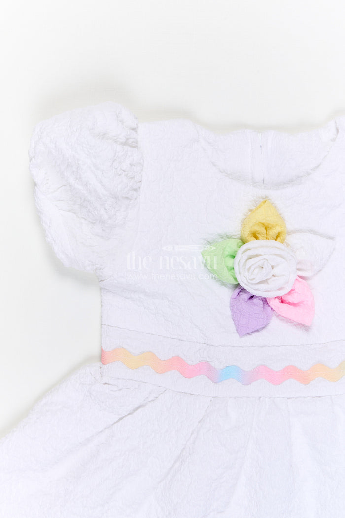 The Nesavu Girls Cotton Frock Girls Cotton Frock for Casual Outings and Summer Wear Nesavu Nesavu girls popcorn cotton frock for casual outings and summer wear