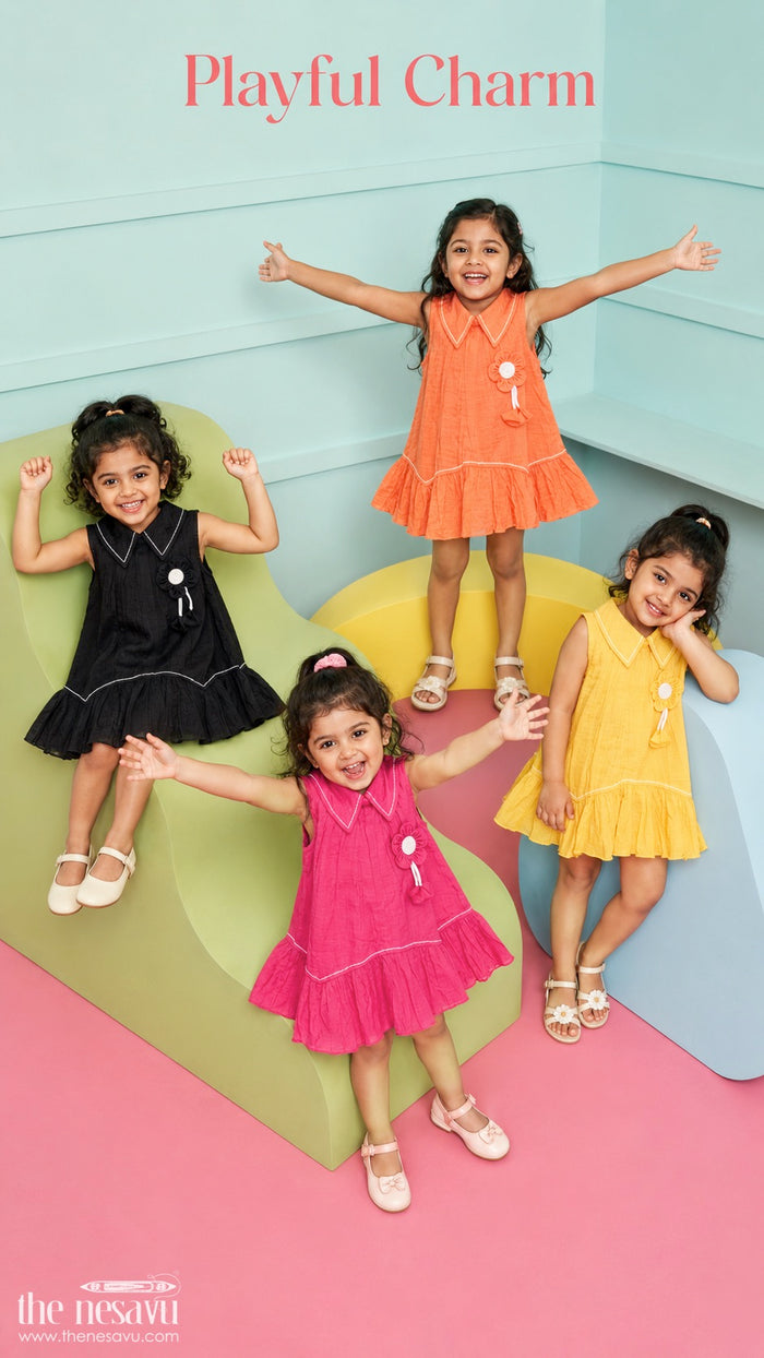 Girls Cotton Frock for Daily Wear and Travel Dates