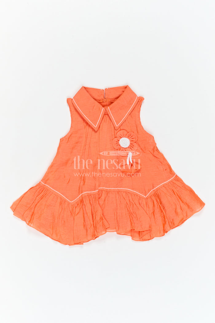 The Nesavu Girls Cotton Frock Girls Cotton Frock for Daily Wear and Travel Dates Nesavu Nesavu Girls Cotton Frock For Daily Wear Sleeveless Blend Cotton Casual Outfit For Kids