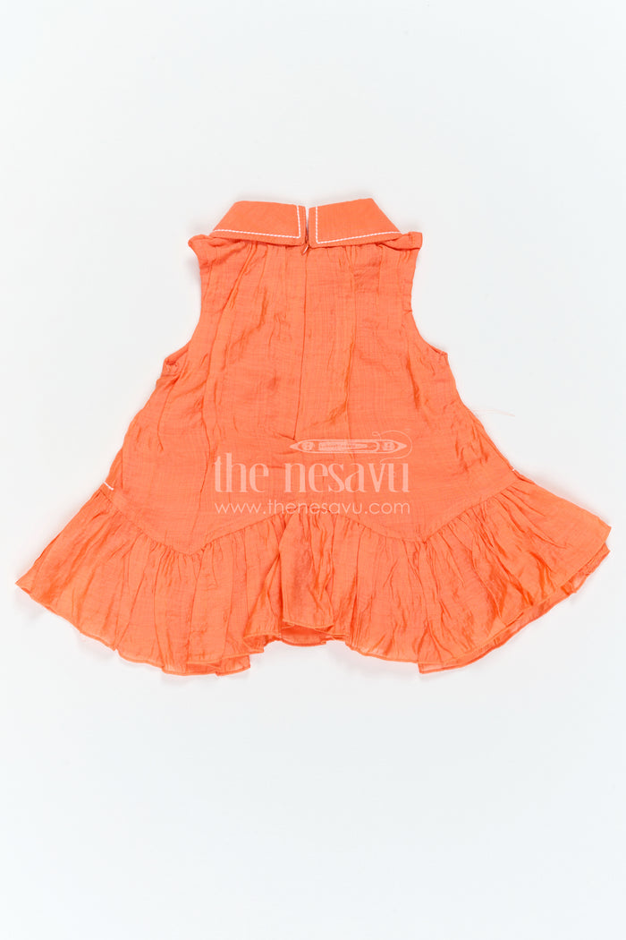 The Nesavu Girls Cotton Frock Girls Cotton Frock for Daily Wear and Travel Dates Nesavu Nesavu Girls Cotton Frock For Daily Wear Sleeveless Blend Cotton Casual Outfit For Kids