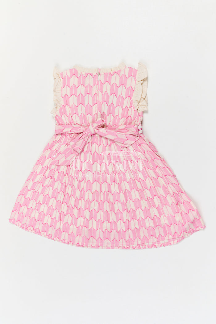 The Nesavu Girls Cotton Frock Girls Cotton Frock with Embroidered Bodice for Playful Celebrations Nesavu Nesavu Girls Cotton Embroidered Frock With Floral Bodice For Birthday Parties