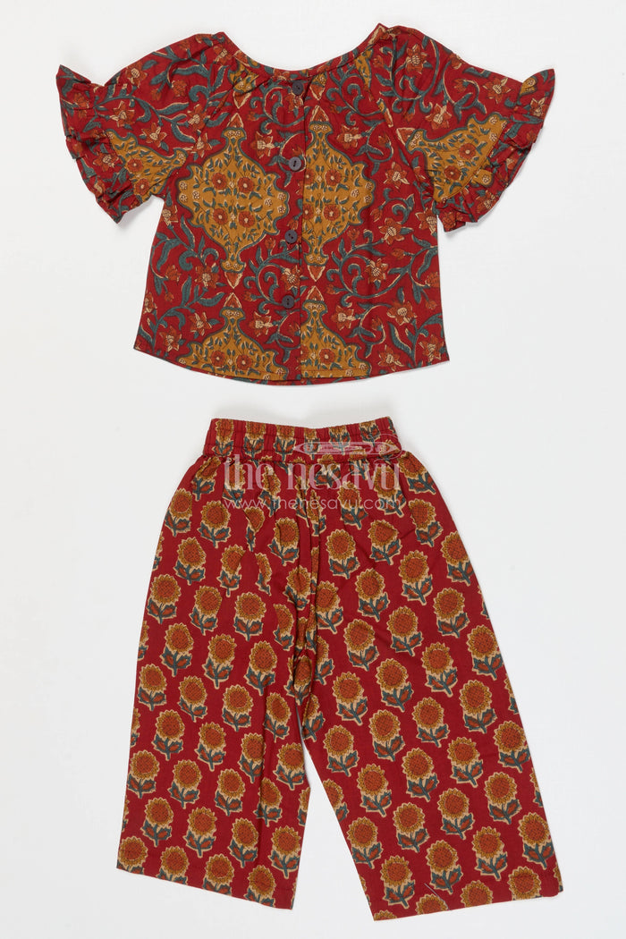 The Nesavu Girls Co-Ord Sets Girls Cotton Outfit Set for School Events and Functions Nesavu Nesavu Girls Cotton Co Ord Set For School Events Cultural Functions And Casual Wear
