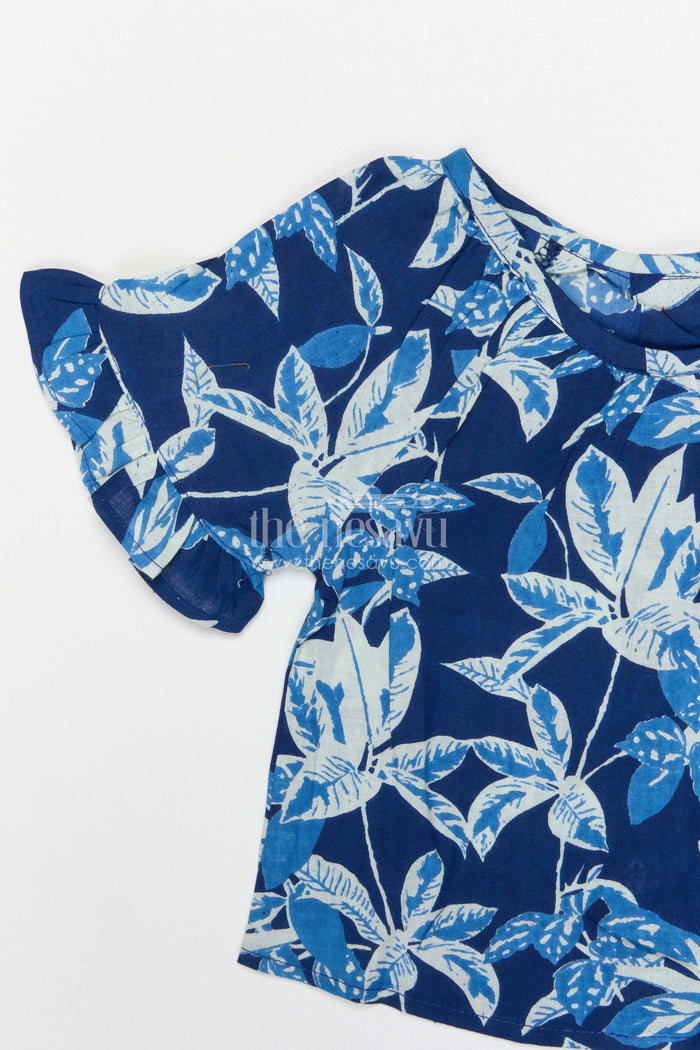 The Nesavu Girls Co-Ord Sets Girls Cotton Printed Co Ord Set for Stylish Summer Looks Nesavu Nesavu Girls Cotton Printed Co Ord Set With Short Sleeve Top For Summer Outings