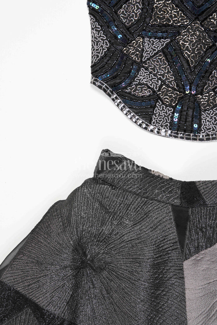 The Nesavu Girls Lehenga Choli Girls Designer Lehenga Choli for Weddings and Evening Celebrations Nesavu Nesavu girls crushed georgette designer lehenga choli for weddings and evening celebrations