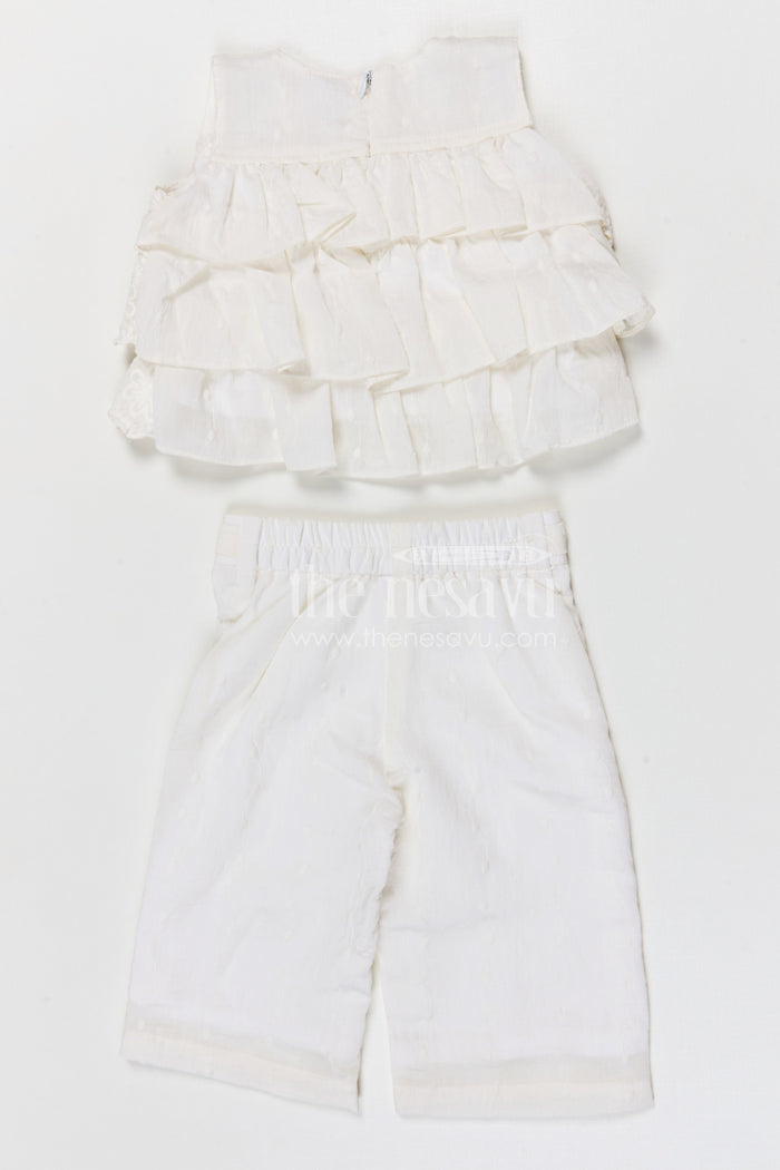 The Nesavu Girls Co-Ord Sets Girls Elegant Georgette Embroidered Co-ord Set for Special Occasions Nesavu Nesavu girls georgette embroidered co-ord set for festive occasions and stylish kids wear
