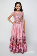 The Nesavu Girls Lehenga Choli Girls Embroidered Lehenga Choli for Weddings and Festive Functions Nesavu 24 (5Y) / Peach GL725A-24 Nesavu girls embroidered lehenga choli georgette weddings festive celebrations