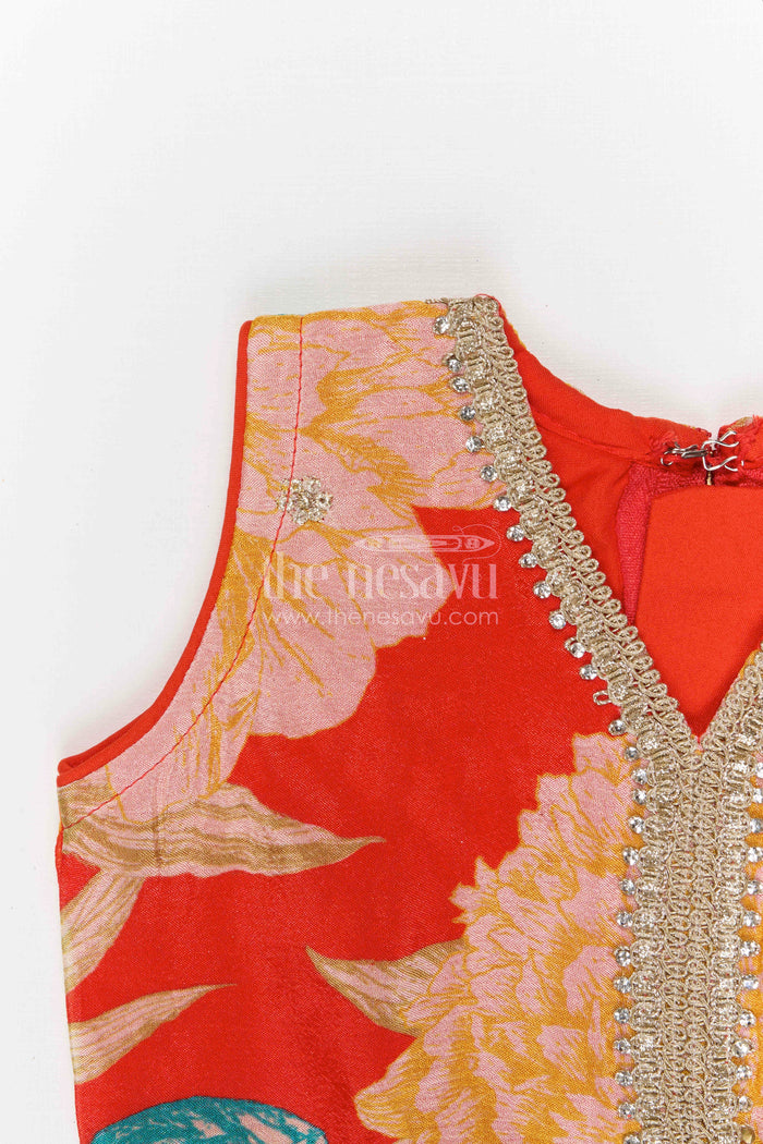 The Nesavu Girls Fancy Lehenga Girls Fancy Lehenga for Weddings and Festive Celebrations Nesavu Nesavu girls georgette fancy lehenga for weddings and celebrations with designer embroidered yoke