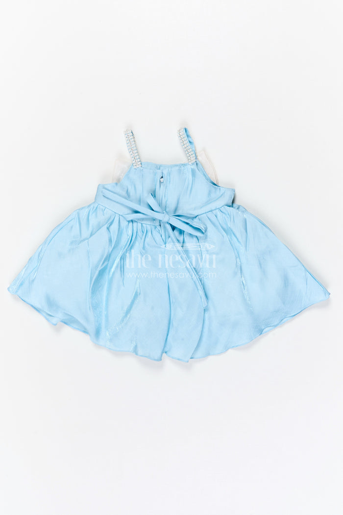 The Nesavu Girls Fancy Party Frock Girls Fancy Party Frock for Birthday Celebration Nesavu Nesavu girls satin fancy party frock with bow detail for birthday celebration