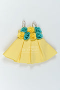 The Nesavu Girls Fancy Party Frock Girls Floral Waist Frock for Birthday Outings and Family Functions Nesavu 16 (1Y) / Yellow / Scuba PF333A-16 Nesavu Girls Floral Waist Scuba Frock For Birthday Outings Family Functions And Special Celebrations