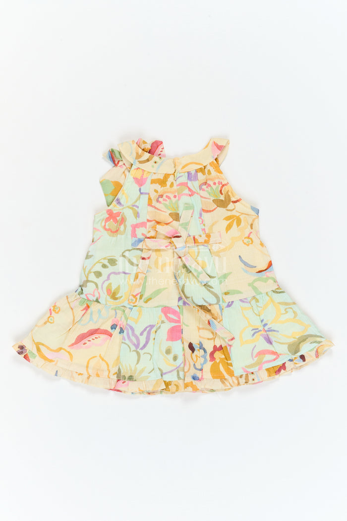 The Nesavu Girls Cotton Frock Girls Frock for Birthday and Playfull Dates Nesavu Nesavu Girls Georgette Frock With Digital Print For Birthday And Festive Wear Sleeveless Outfit