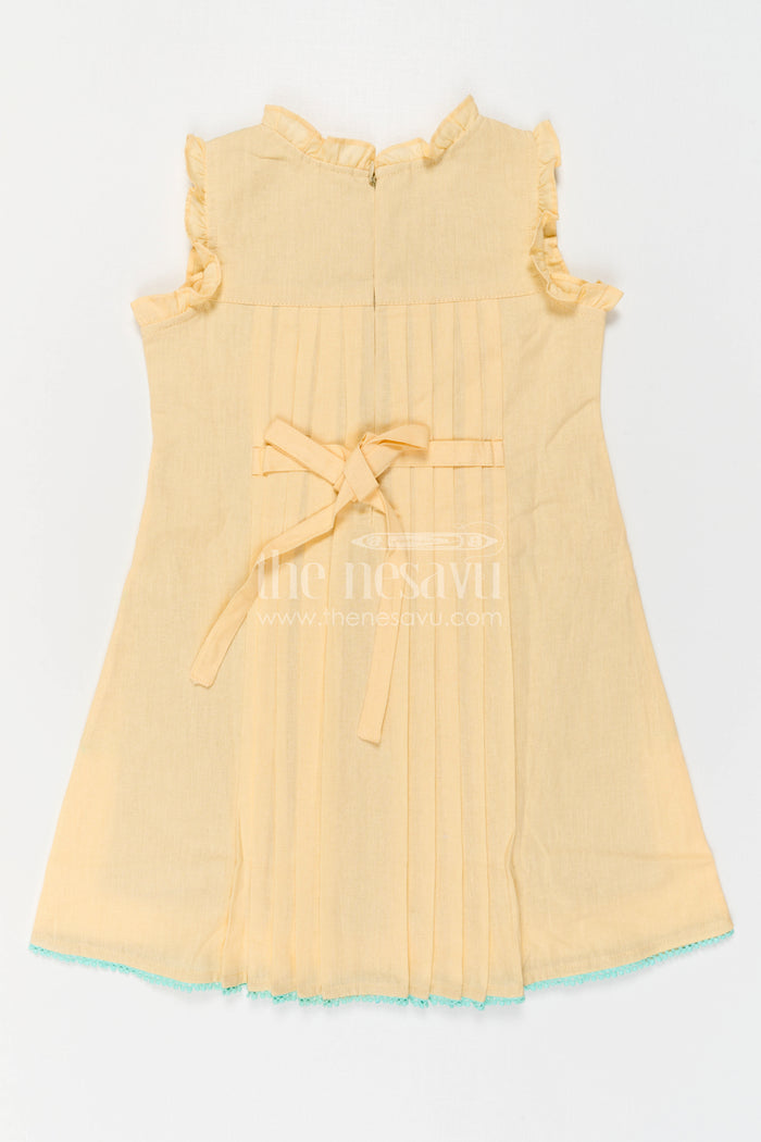 The Nesavu Girls Cotton Frock Girls Frock for Traditional Gatherings and Festive Occasions Nesavu Nesavu Girls Cotton Frock For Traditional Gatherings And Festive Occasions With Elegant Embroidery Design