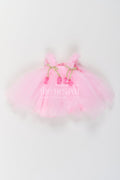 The Nesavu Girls Fancy Party Frock Girls Garden Princess Frock for Milestone Parties and Family Portraits Nesavu 16 (1Y) / Pink / Plain Net PF331F-16 Nesavu Girls Garden Princess Net Frock For Milestone Parties Family Portraits Birthdays And Special Events