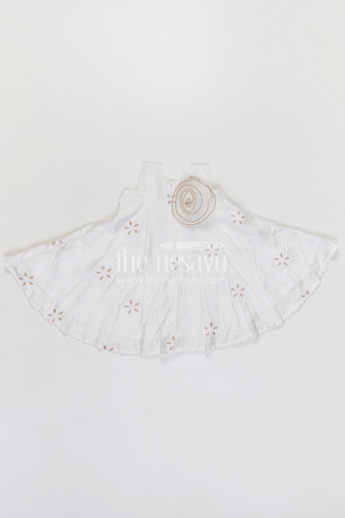 The Nesavu Girls Cotton Frock Girls Georgette Frock with Thread Embroidery for Festive Occasions Nesavu Nesavu girls georgette embroidered frock for festive and party wear
