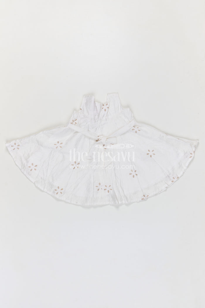 The Nesavu Girls Cotton Frock Girls Georgette Frock with Thread Embroidery for Festive Occasions Nesavu Nesavu girls georgette embroidered frock for festive and party wear