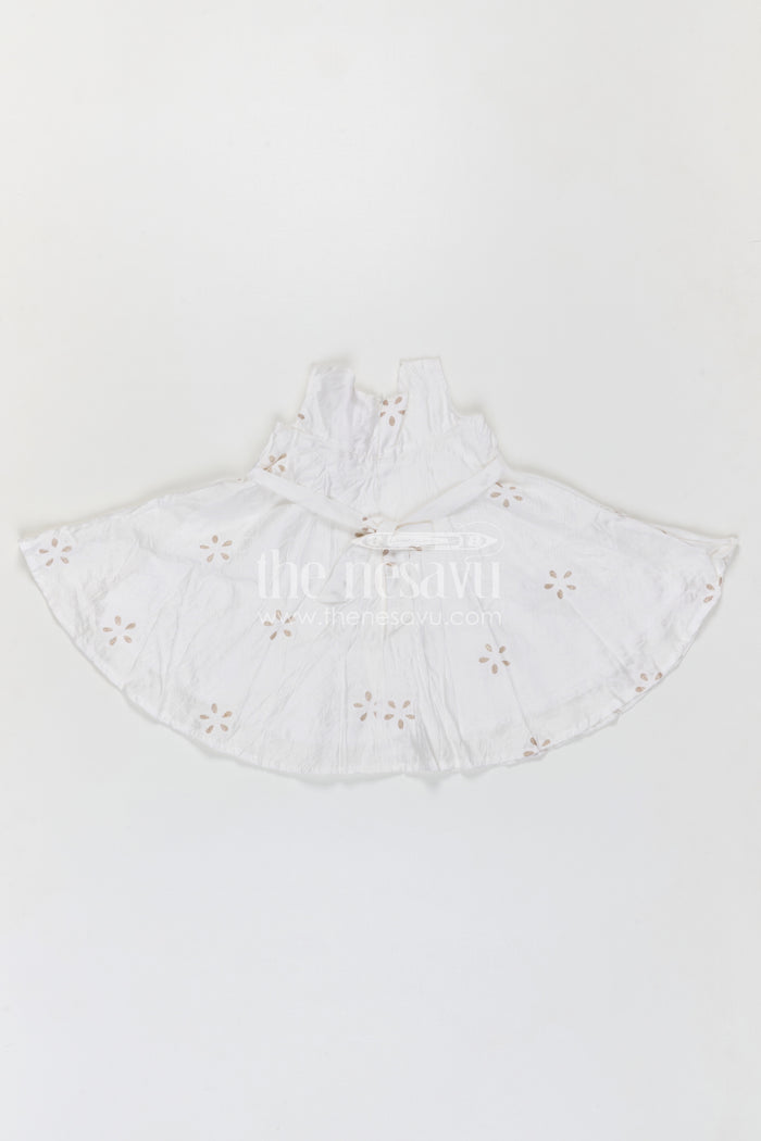 The Nesavu Girls Cotton Frock Girls Georgette Frock with Thread Embroidery for Festive Occasions Nesavu Nesavu girls georgette embroidered frock for festive and party wear