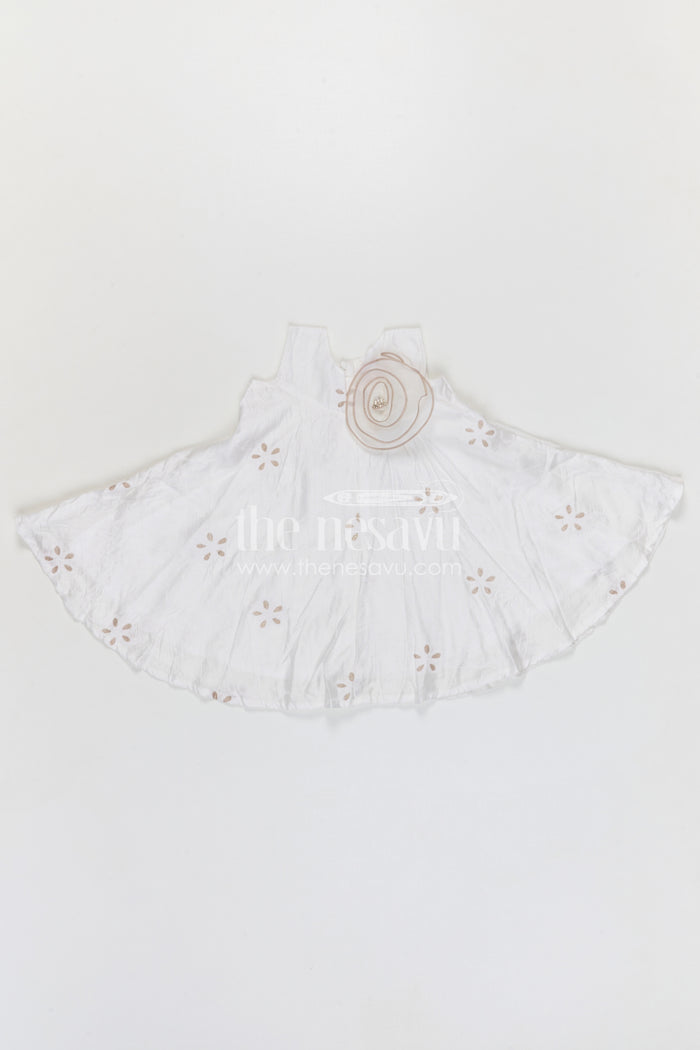 The Nesavu Girls Cotton Frock Girls Georgette Frock with Thread Embroidery for Festive Occasions Nesavu Nesavu girls georgette embroidered frock for festive and party wear