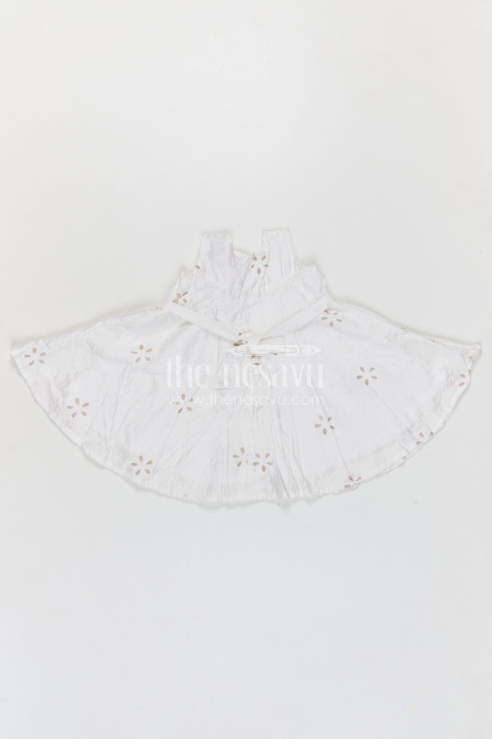 The Nesavu Girls Cotton Frock Girls Georgette Frock with Thread Embroidery for Festive Occasions Nesavu Nesavu girls georgette embroidered frock for festive and party wear